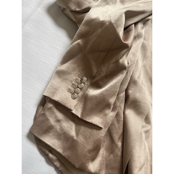 Madewell Satin Oversized Blazer In Matchstick Sz 16W New - Picture 9 of 10